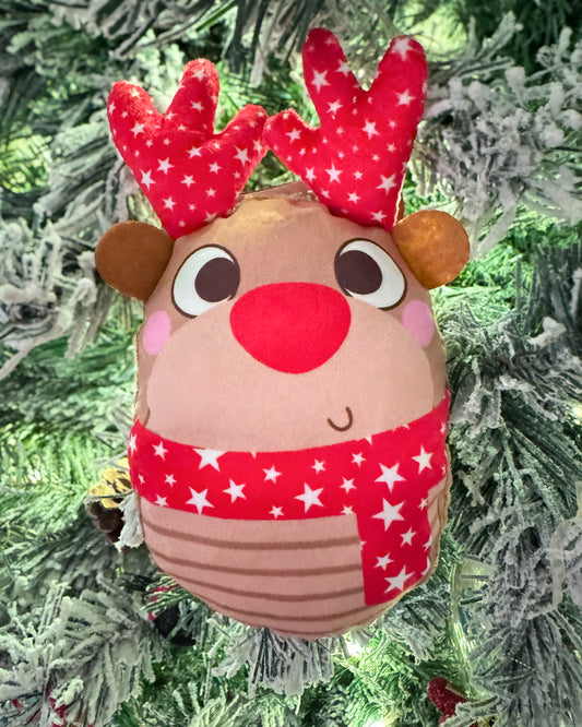 Christmas Crinkle Plush Dog Toy - Reindeer