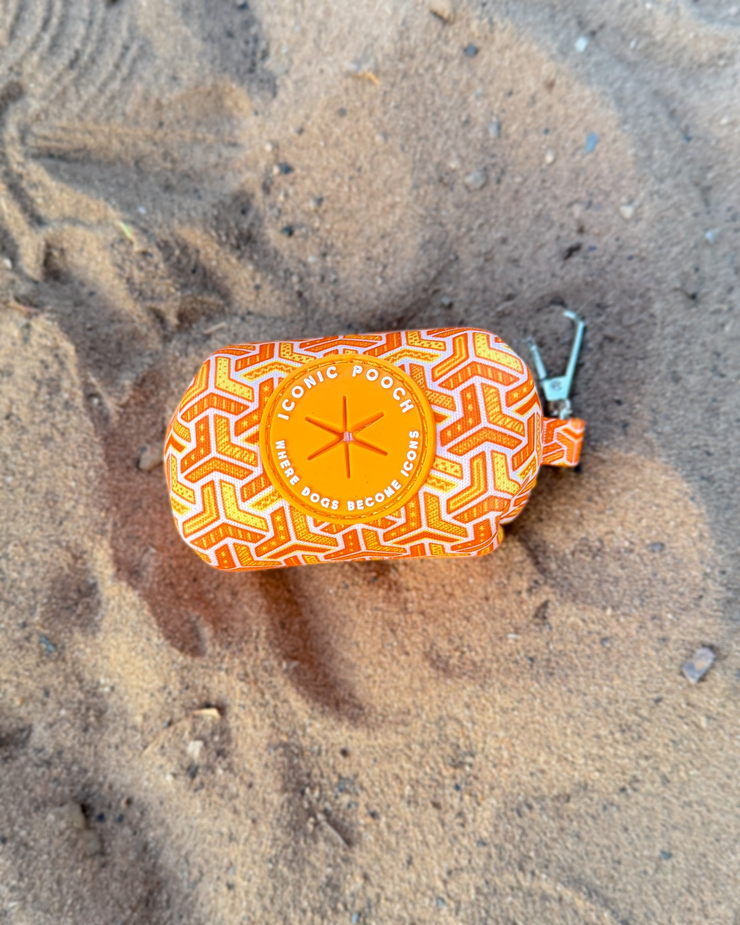Dog Poop Bag Holder - Orange Passion