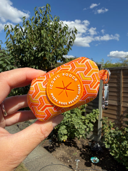 Dog Poop Bag Holder - Orange Passion
