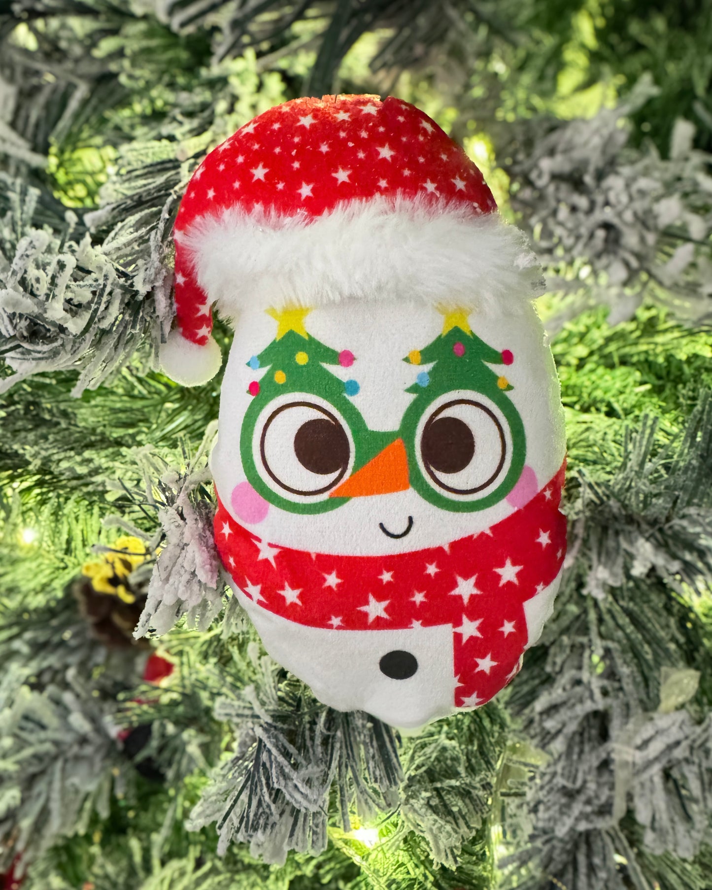 Christmas Crinkle Plush Dog Toy - Snowman