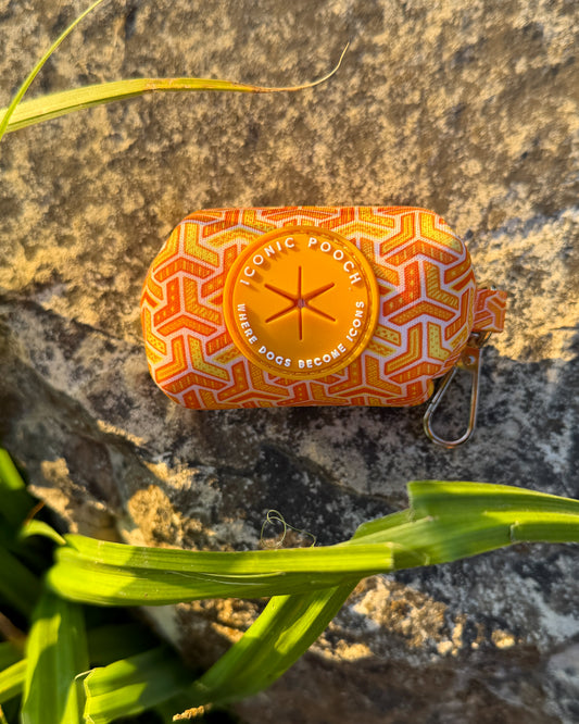Dog Poop Bag Holder - Orange Passion