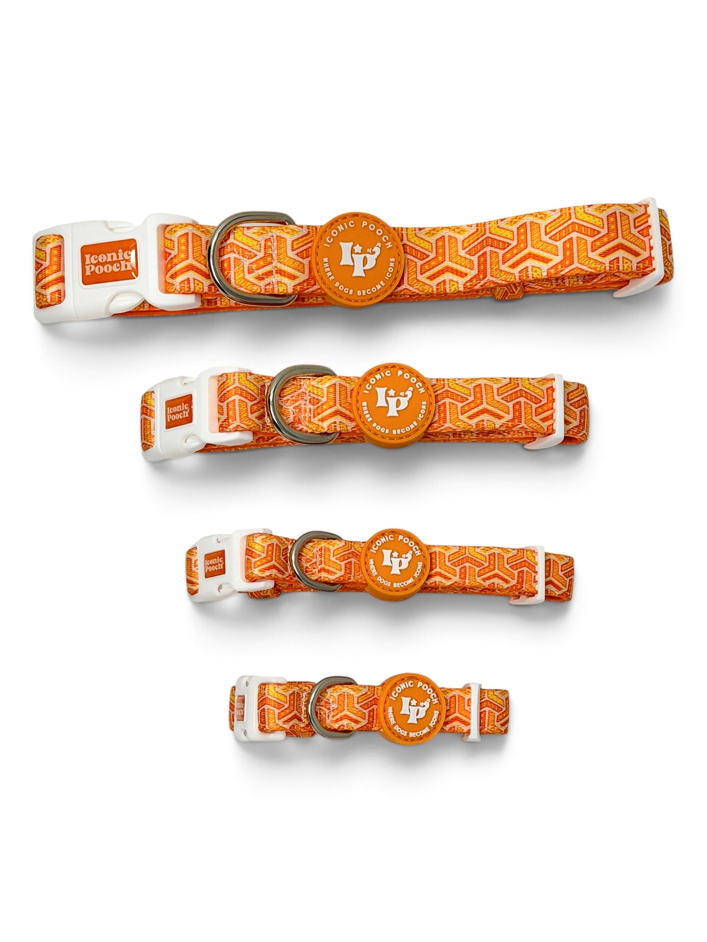 Adjustable Dog Collar - Orange Passion